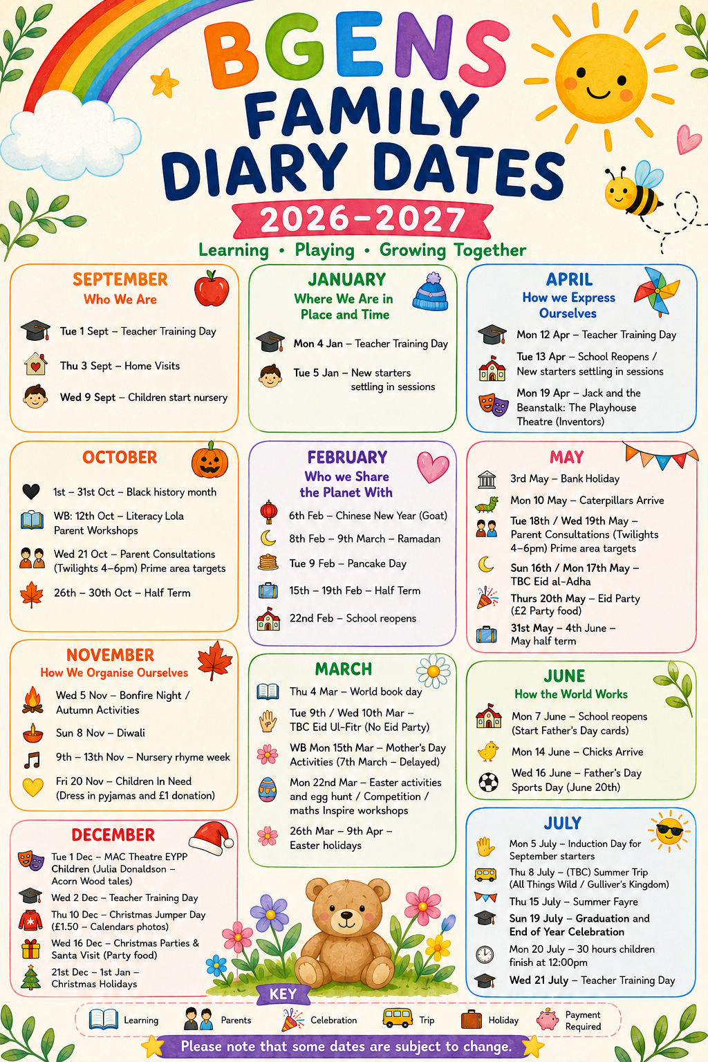 Diary Dates 26 -27